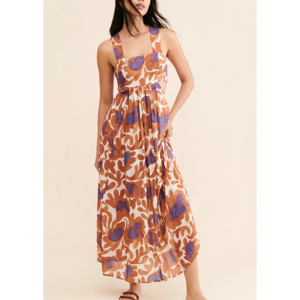 By Anthropologie Bandeau Maxi Dress in Honey sz S